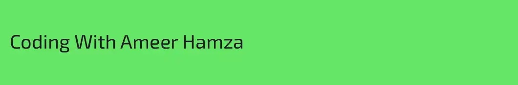Coding With Ameer Hamza